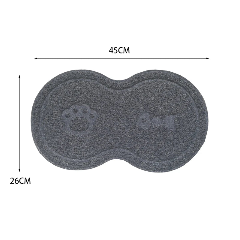 Cat And Dog Pet Mat Cute Cat Litter Pad Foot Mat Non-Slip Dish Bowl Food Feed Mat Pad Placement Pet Accessories