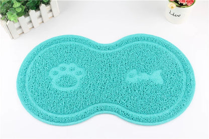 Cat And Dog Pet Mat Cute Cat Litter Pad Foot Mat Non-Slip Dish Bowl Food Feed Mat Pad Placement Pet Accessories