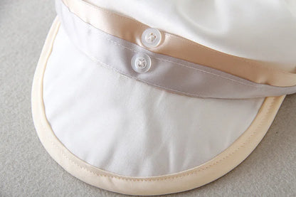 baby boy clothes white baptism baby romper set with hat turndown collar newborn first christmas boy birthday clothing 3-24M