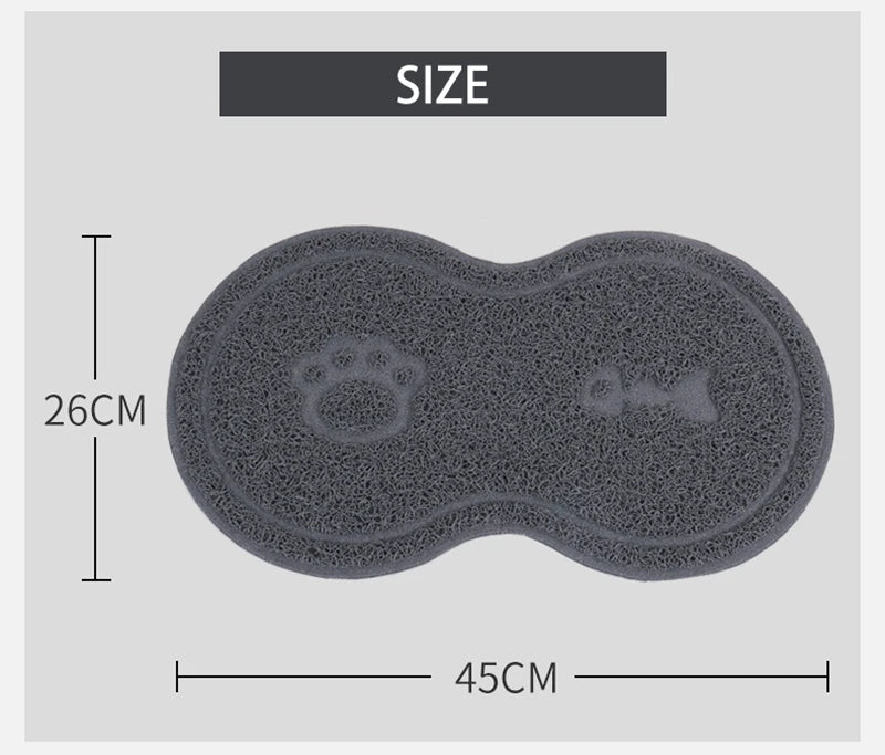 Cat And Dog Pet Mat Cute Cat Litter Pad Foot Mat Non-Slip Dish Bowl Food Feed Mat Pad Placement Pet Accessories