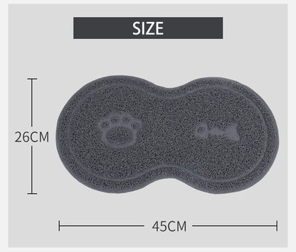 Cat And Dog Pet Mat Cute Cat Litter Pad Foot Mat Non-Slip Dish Bowl Food Feed Mat Pad Placement Pet Accessories