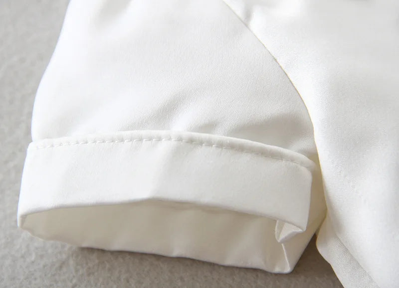 baby boy clothes white baptism baby romper set with hat turndown collar newborn first christmas boy birthday clothing 3-24M