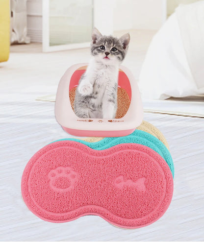 Cat And Dog Pet Mat Cute Cat Litter Pad Foot Mat Non-Slip Dish Bowl Food Feed Mat Pad Placement Pet Accessories