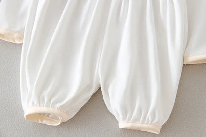 baby boy clothes white baptism baby romper set with hat turndown collar newborn first christmas boy birthday clothing 3-24M