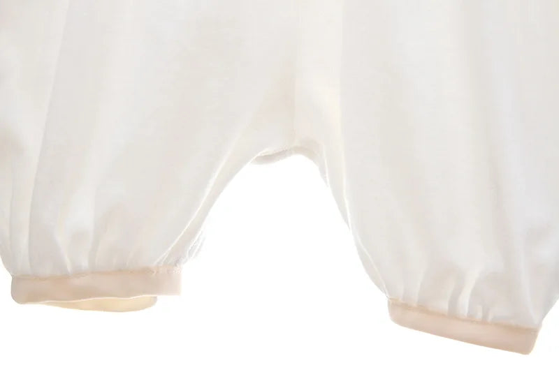 baby boy clothes white baptism baby romper set with hat turndown collar newborn first christmas boy birthday clothing 3-24M