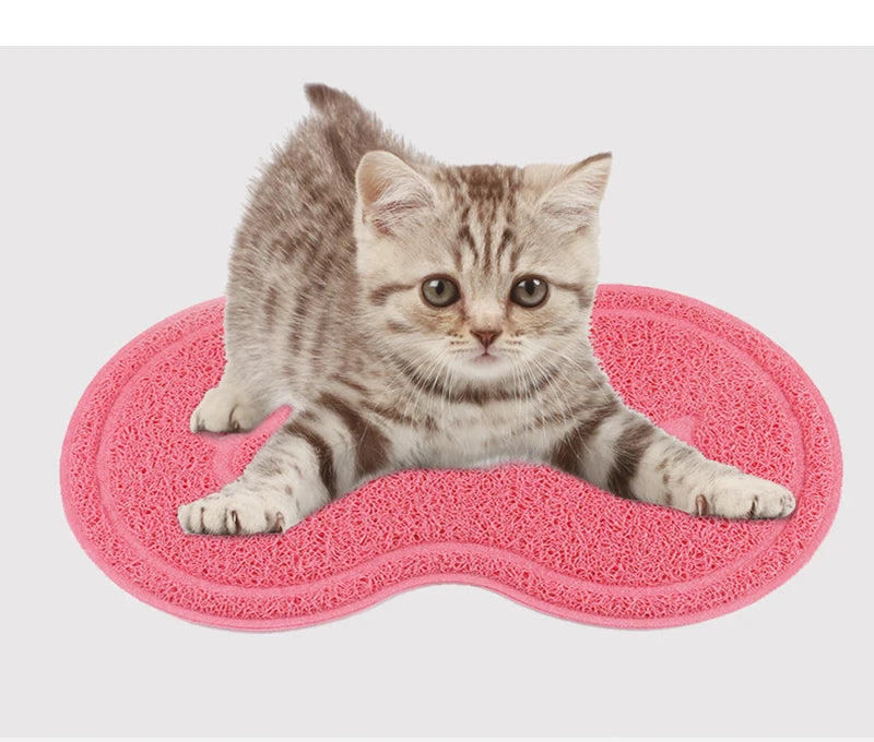 Cat And Dog Pet Mat Cute Cat Litter Pad Foot Mat Non-Slip Dish Bowl Food Feed Mat Pad Placement Pet Accessories