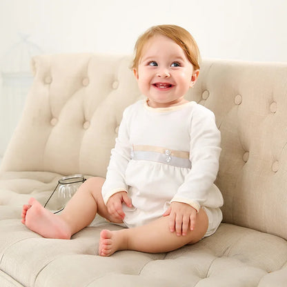 baby boy clothes white baptism baby romper set with hat turndown collar newborn first christmas boy birthday clothing 3-24M