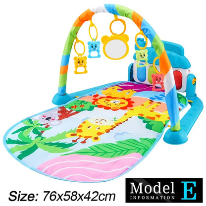 Baby Fitness Stand Music Play Gym Activity Toys Newborn Piano Crawling Blanket Pedal Game Pad Early Education 0-36 Months Gifts