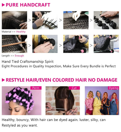 Half Wig Human Hair Wigs 180% Half Wig Kinky Curly Human Hair Wigs 3 In 1 Invisible Hairline Wear Go With Drawstring Seamless
