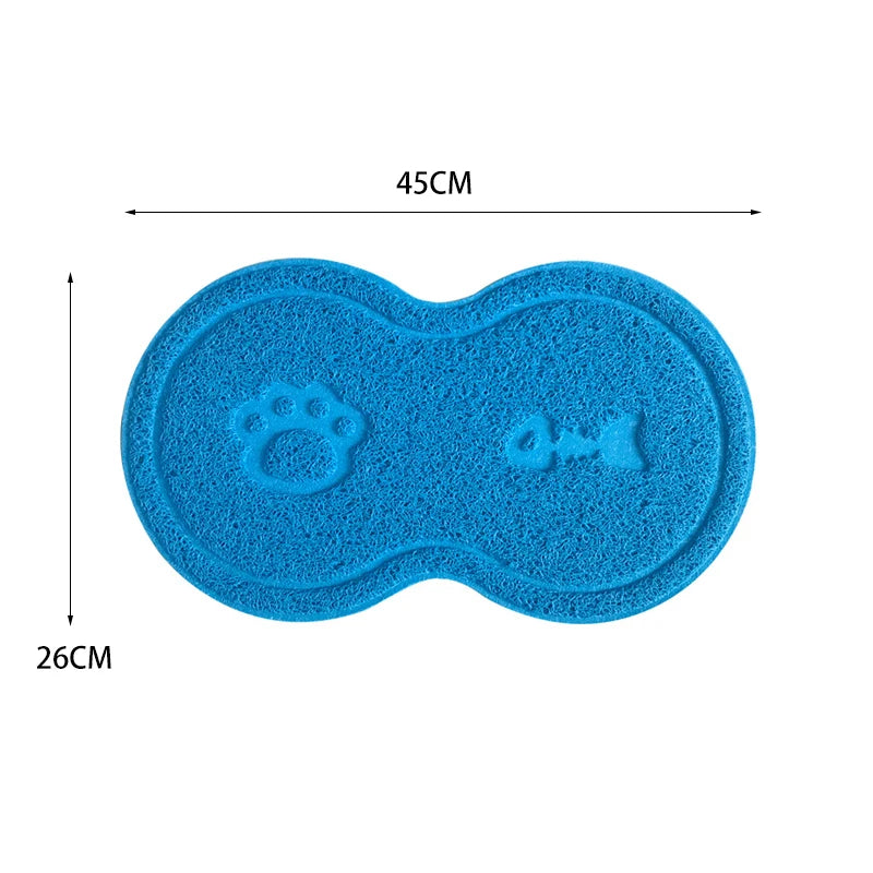 Cat And Dog Pet Mat Cute Cat Litter Pad Foot Mat Non-Slip Dish Bowl Food Feed Mat Pad Placement Pet Accessories