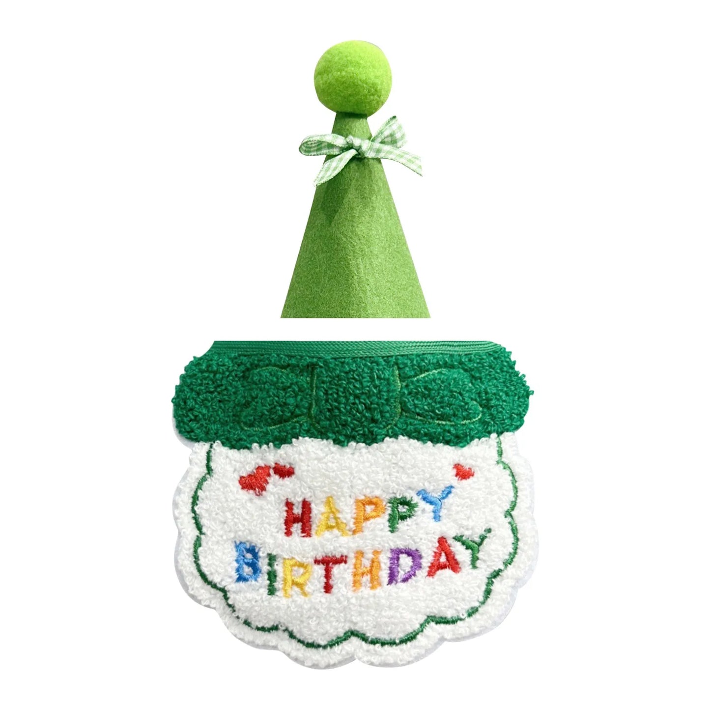 Pet Cat Dog Birthday Outfit - Birthday Hat and Bib Set,Cute Birthday Scarf Bib & Party Hat Adjustable Pet Birthday Supplies