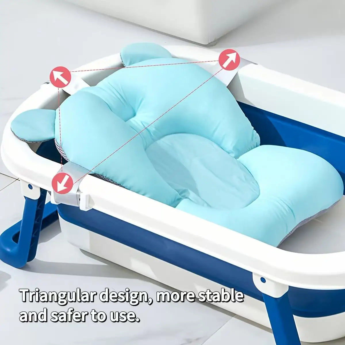 1 Piece, Adjustable Baby Bath Float Mat, Provides a Comfortable Bathing Experience, Breathable Polyester Fabric, Suitable for Male and Female Babies, Bathtub Mat, the Best Baby Newborn Gift