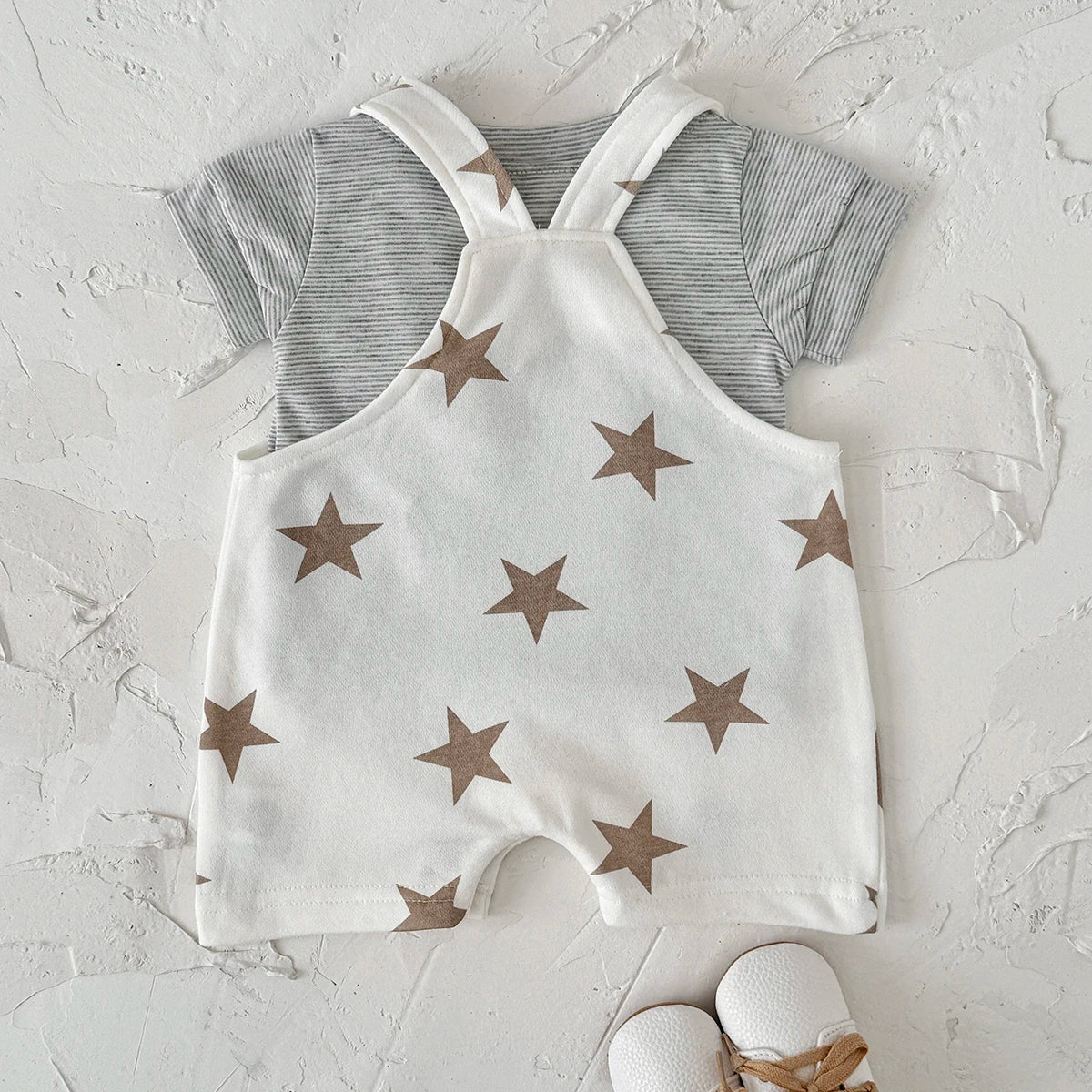 Baby Clothes Cute Cartoon  Print Cotton Comfortable And Soft 0-18 Boys And Girls Summer Short Sleeved Baby Jumpsuit