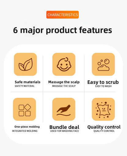 Baby care set: Cute bear-themed newborn comb & cleaning brush—safe, gentle for baby’s scalp, adorable must-have for parents!