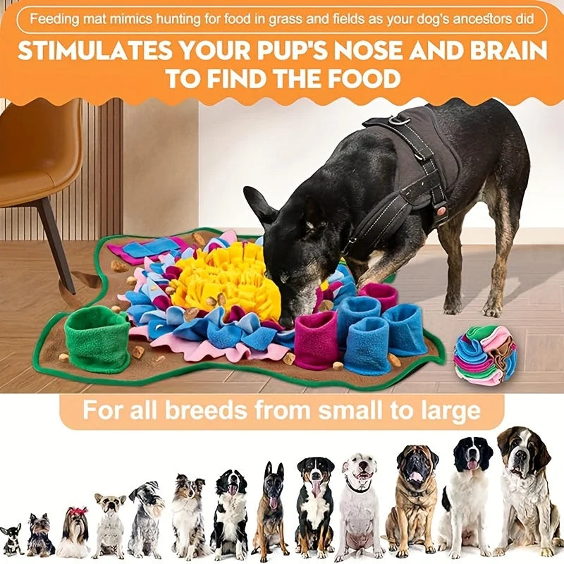 Pet Sniffing Training Mat Dogs Cats Educational Stress Relief Bite Resistant Slow Food Mat Pets Eco-friendly Training Blanket
