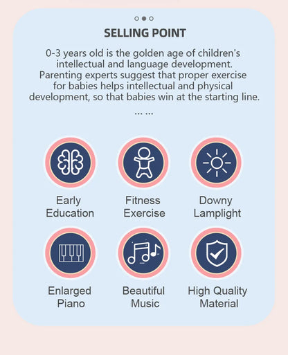 Baby Fitness Stand Music Play Gym Activity Toys Newborn Piano Crawling Blanket Pedal Game Pad Early Education 0-36 Months Gifts