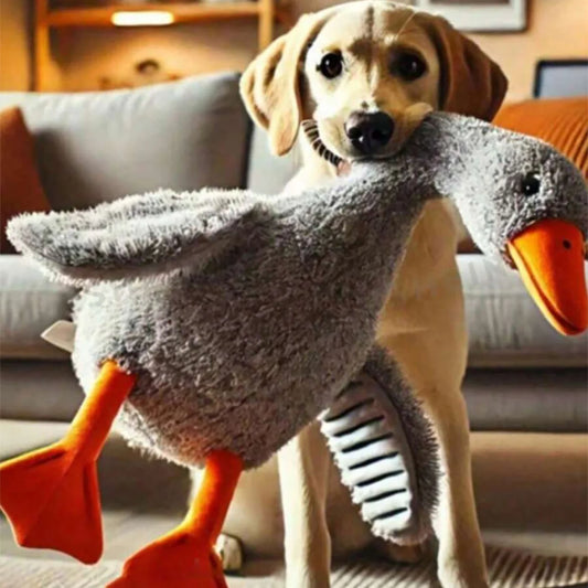A Set of Soft Duck Plush Toys, White/Gray/Brown, Suitable for Cats and Dogs to Play With, Helps Dogs Play and Expend Energy, Suitable for Small to Medium-Sized Pets (Large Pets May Bite, so It Is Not Recommended for Large Pet