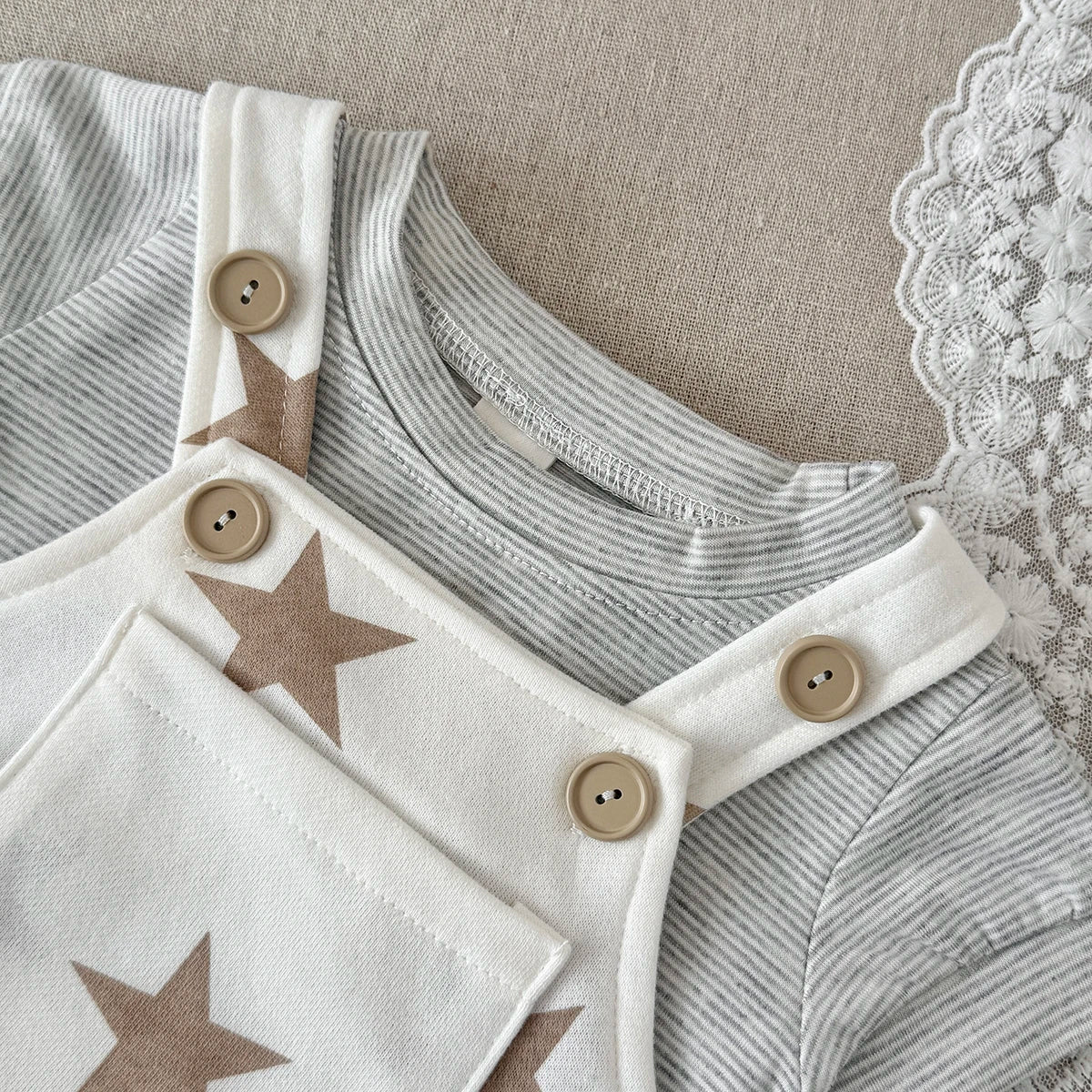 Baby Clothes Cute Cartoon  Print Cotton Comfortable And Soft 0-18 Boys And Girls Summer Short Sleeved Baby Jumpsuit