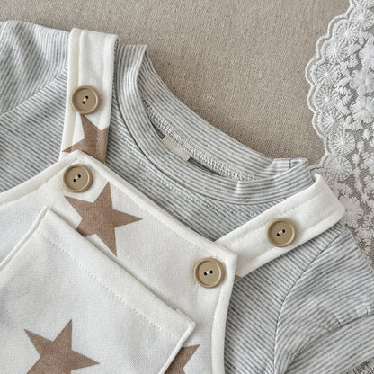 Baby Clothes Cute Cartoon  Print Cotton Comfortable And Soft 0-18 Boys And Girls Summer Short Sleeved Baby Jumpsuit