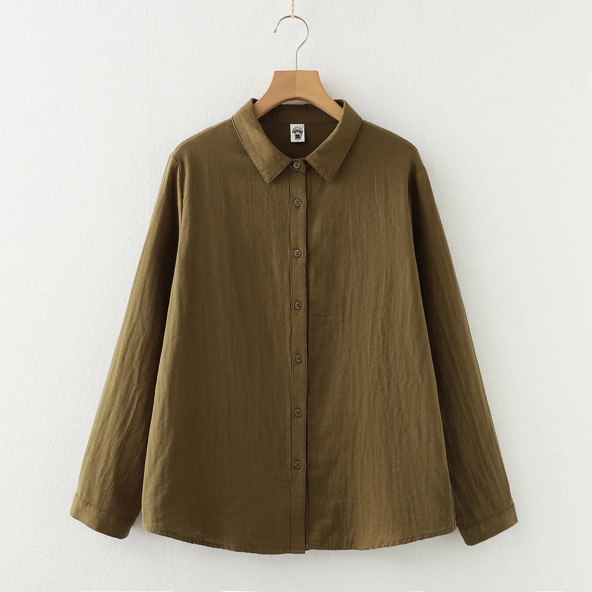 Women Blouses New Fashion Long Sleeve Comfortable Office Shirt Cotton Yarn Casual Tops Blusas Femininas Solid Color