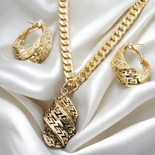 Fashion Jewelry Set for Men Women Vintage Elegant Necklace and Earrings Jewelry Set, Theme Ideal for Wedding Banquets