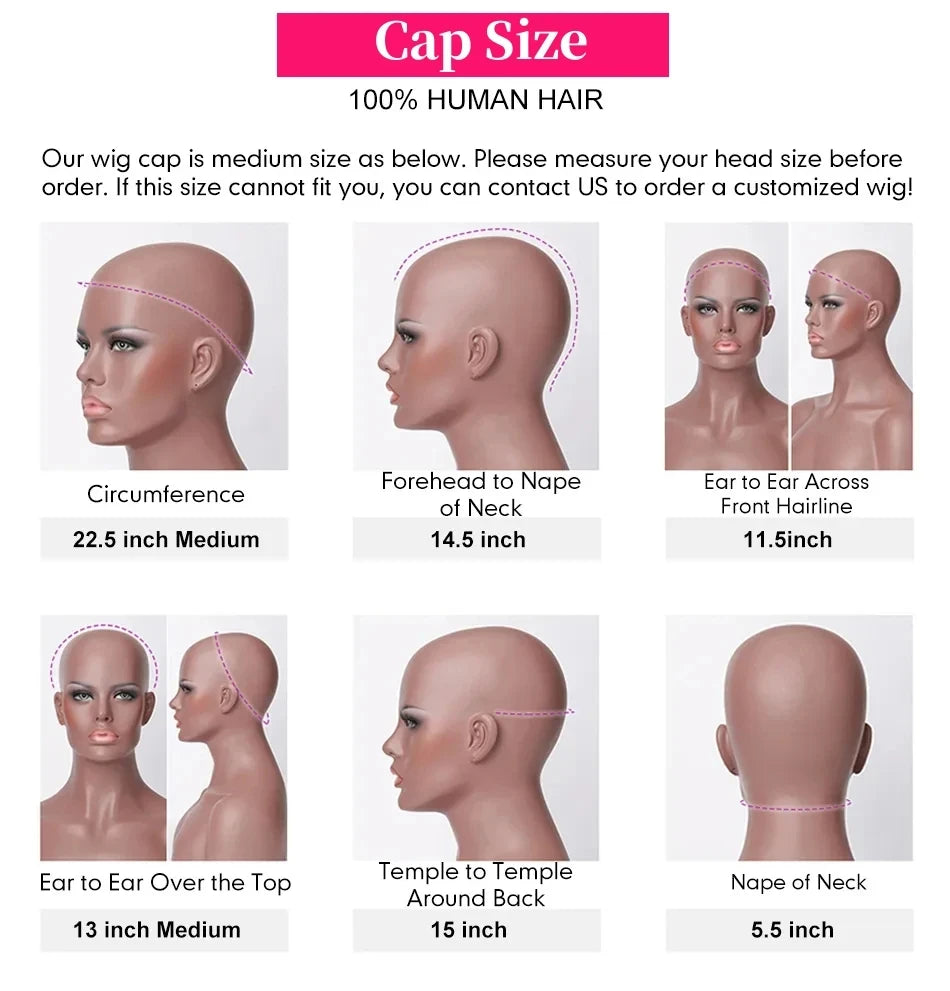 Highlight 5x5 Glueless Wigs Human Hair Pre Plucked Pre Cut Black Hair With Red highlight Body Wave Wigs Human Hair 200% Density