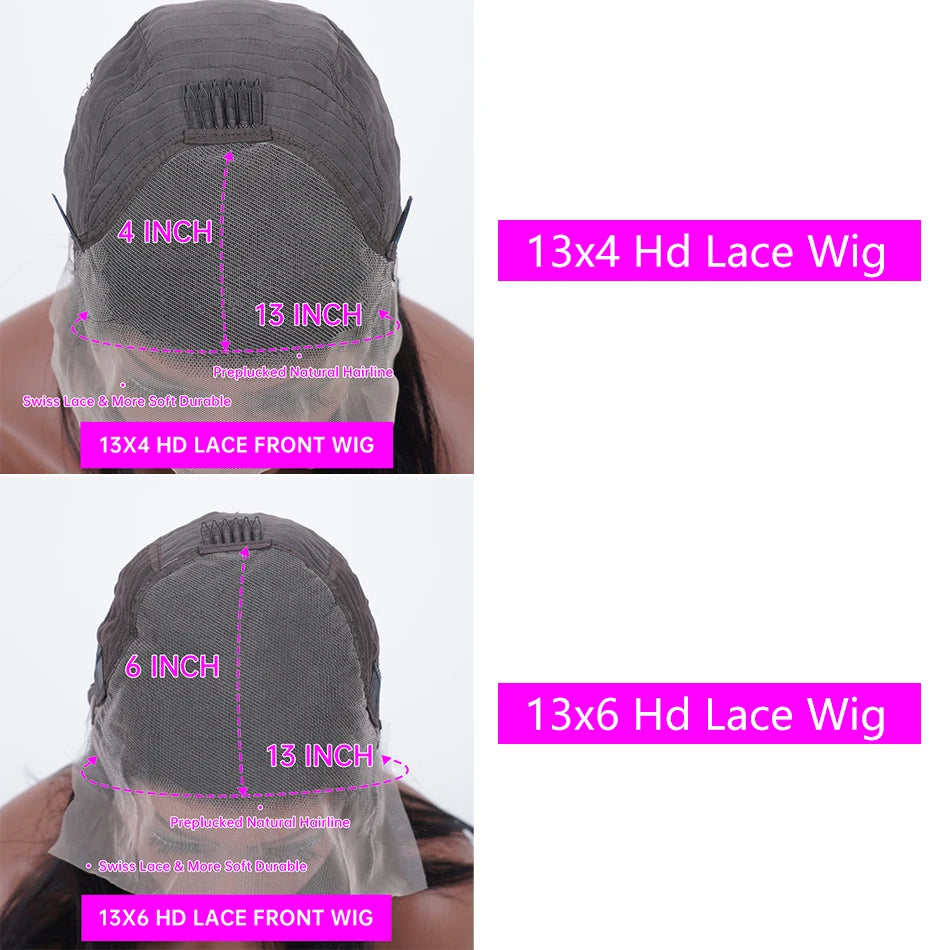 Pink Human Hair Wig 13x6 HD Lace Frontal Wig Human Hair 13x4 Straight Lace Wig Human Hair 200 Density Lace Front Human Hair Wig