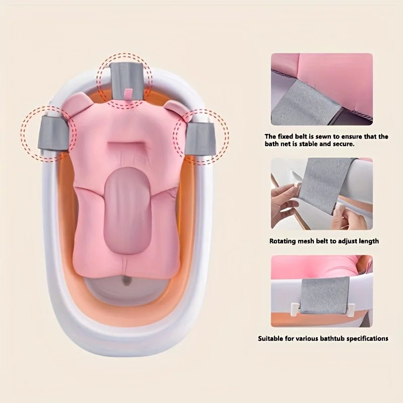 1 Piece, Adjustable Baby Bath Float Mat, Provides a Comfortable Bathing Experience, Breathable Polyester Fabric, Suitable for Male and Female Babies, Bathtub Mat, the Best Baby Newborn Gift