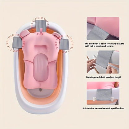 1 Piece, Adjustable Baby Bath Float Mat, Provides a Comfortable Bathing Experience, Breathable Polyester Fabric, Suitable for Male and Female Babies, Bathtub Mat, the Best Baby Newborn Gift