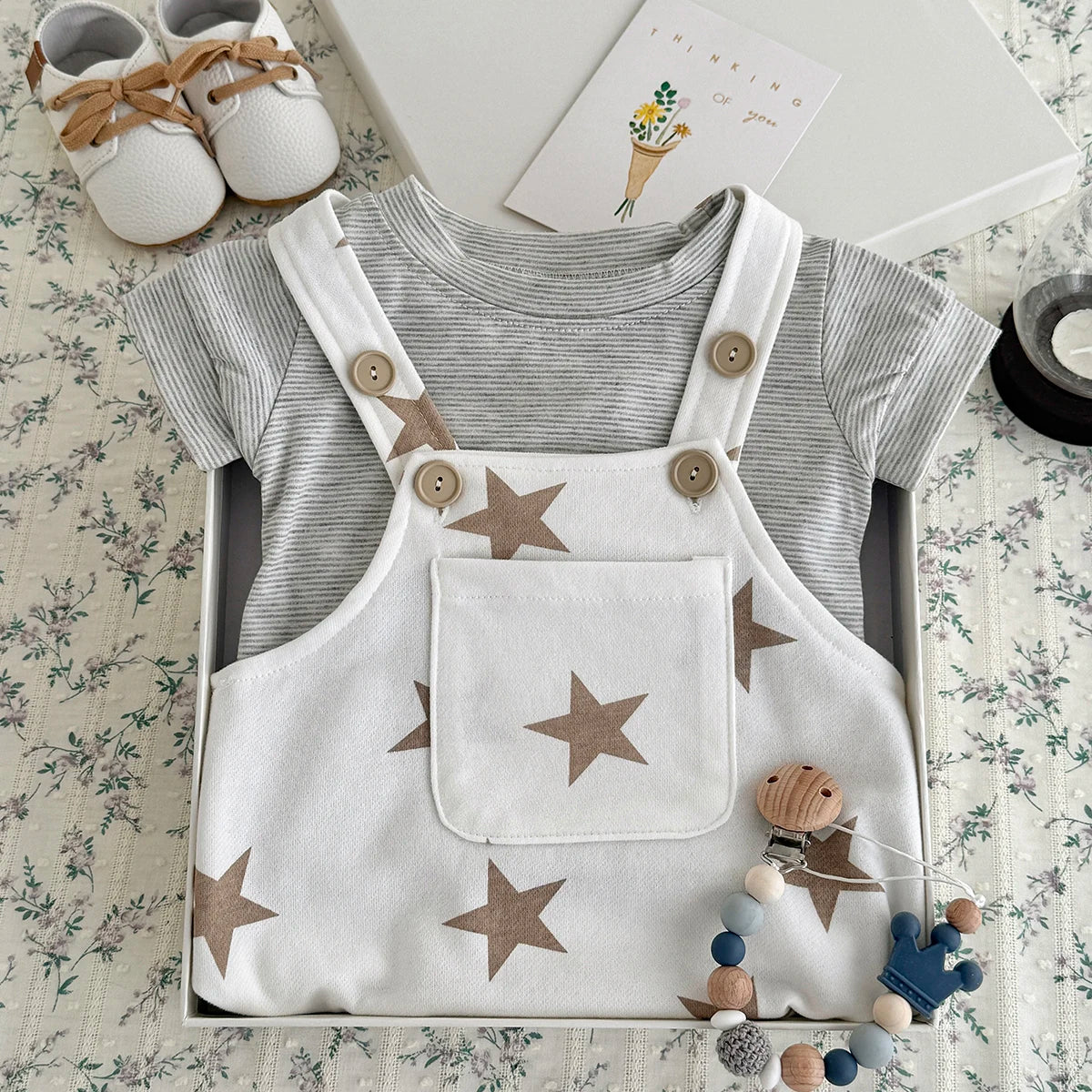 Baby Clothes Cute Cartoon  Print Cotton Comfortable And Soft 0-18 Boys And Girls Summer Short Sleeved Baby Jumpsuit