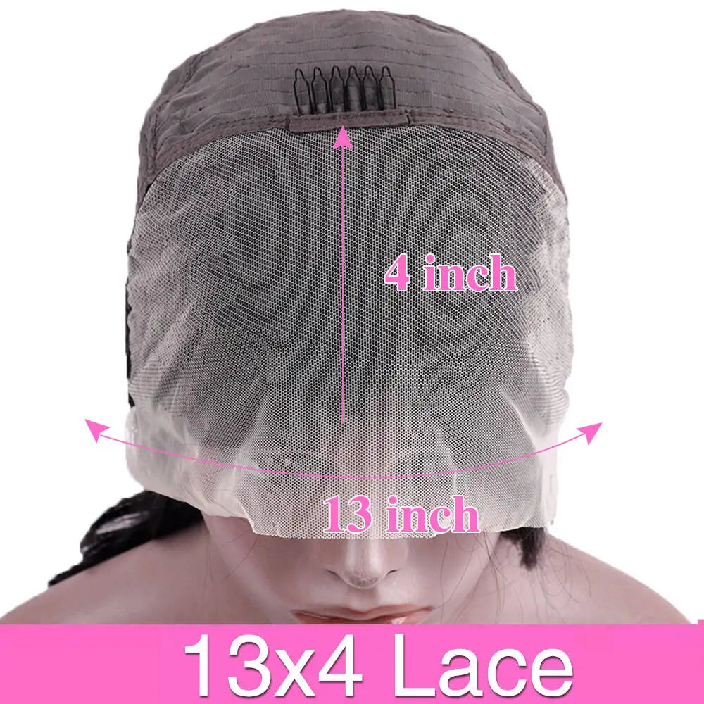 13x4 Bob Brazilian Remy Hair 220% Density Bob Wigs Straight Human Hair Lace Front Wigs Pre-plucked Lace Front Wigs 14 inch