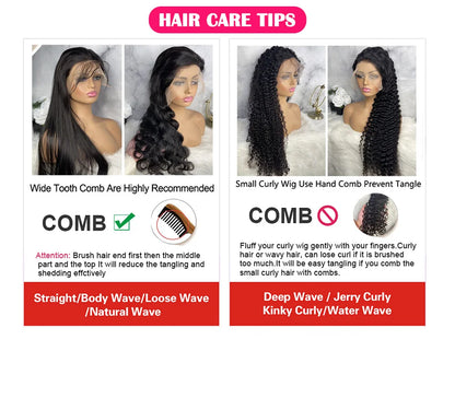 250 Density 13x6 Hd Lace Frontal Wigs Brazilian 32 34 40 Inch Deep Wave Curly  Human Hair Wigs 100% For Black Women Preplucked
