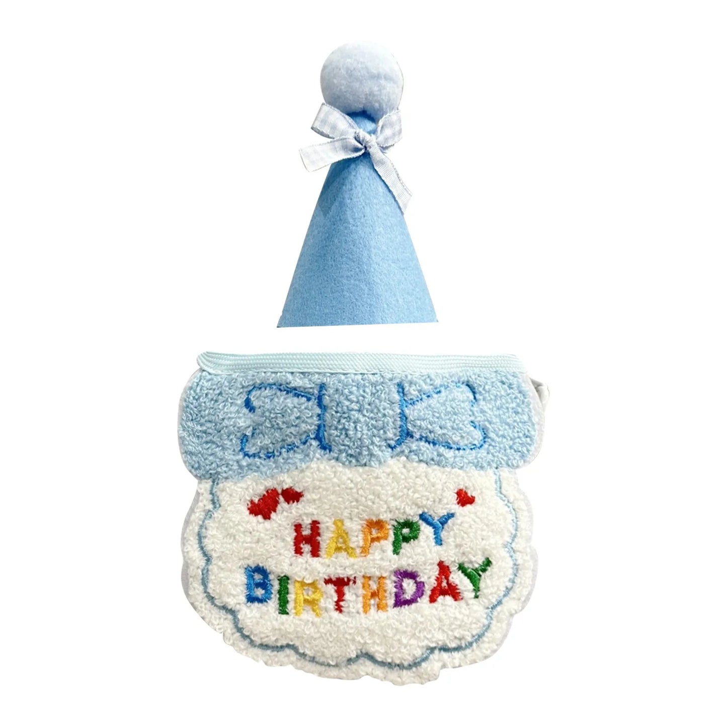 Pet Cat Dog Birthday Outfit - Birthday Hat and Bib Set,Cute Birthday Scarf Bib & Party Hat Adjustable Pet Birthday Supplies